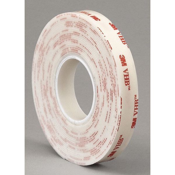 3M 4952 VHB Tape 1" x 5yd,  White,  45 mil