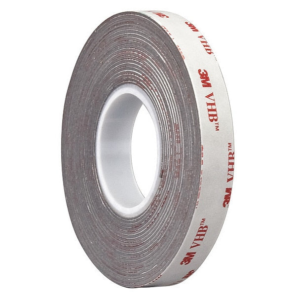 3M 4611 VHB Tape 1" x 5yd,  Dark Gray,  45 mil