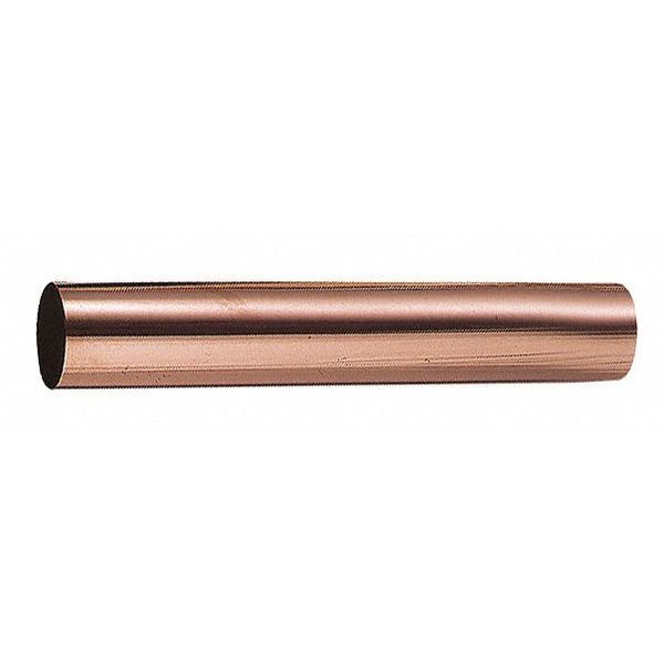 Straight Copper Tubing,  1/2 in Outside Dia,  10 ft Length,  Type M