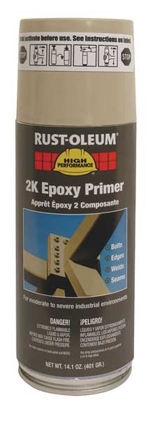 Spray Epoxy Primer,  Beige,  Flat Finish,  14.1 oz