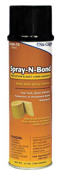 Spray Adhesive,  Spray-N-Bond Series,  Clear,  12 oz,  Aerosol Can