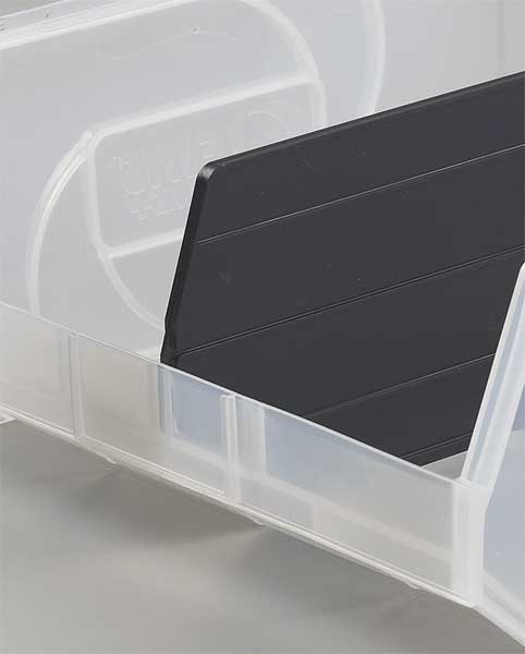 Plastic Divider,  Black,  6 3/4 in L,  Not Applicable W,  2 1/2 in H