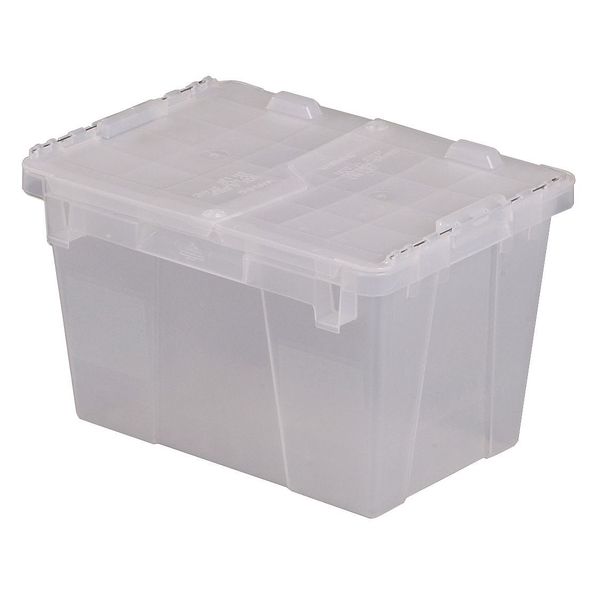 Clear Attached Lid Container,  Plastic