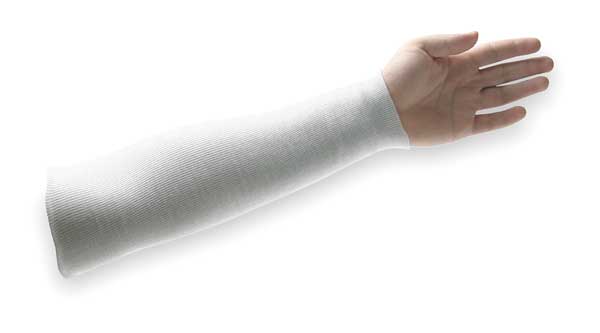 Cut-Resistant Sleeve,  Cut Level A4,  HPPE Material,  18 in L,  White