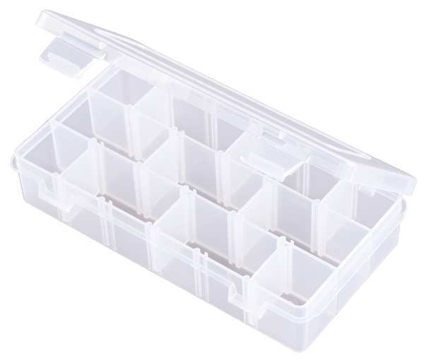 Adjustable Compartment Box with 3 to 18 compartments,  Plastic,  1 1/2 in H x 3-5/16 in W