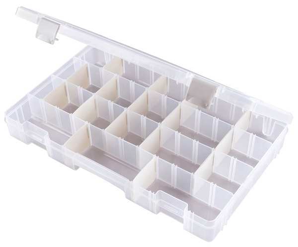 Adjustable Compartment Box with 35 compartments,  Plastic,  1 15/16 in H x 8-3/16 in W