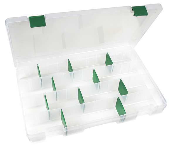 Adjustable Compartment Box with 4 to 48 compartments,  Plastic,  1 15/16 in H x 8-3/16 in W