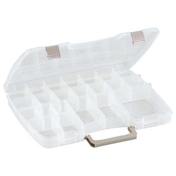 Adjustable Compartment Box with 5 to 22 compartments,  Plastic,  2 1/4 in H x 11-1/4 in W