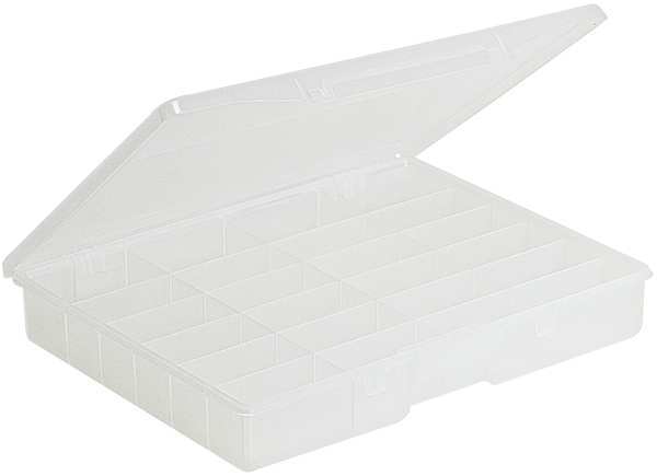 Compartment Box with 24 compartments,  Plastic,  2 1/4 in H x 14 1/4 in W