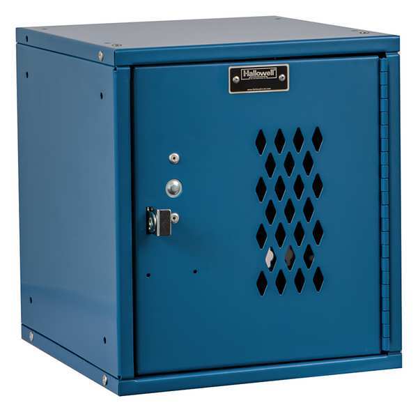 Box Locker,  11 5/16 in W,  12 in D,  12 11/16 in H,  (1) Tier,  (1) Wide,  Blue