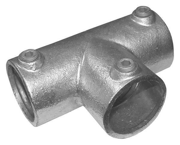 Structural Pipe Fitting,  Three-Socket Tee,  Cast Iron,  2 in Pipe Size,  50000 lb Tensile Strength