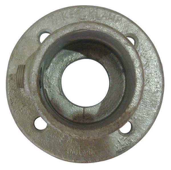 Structural Pipe Fitting,  Base Flange,  Cast Iron,  2 in Pipe Size,  50000 lb Tensile Strength