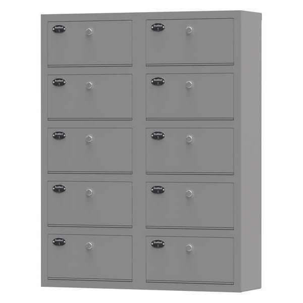 Weapon Storage Cabinet, 37-1/4inH, Gray