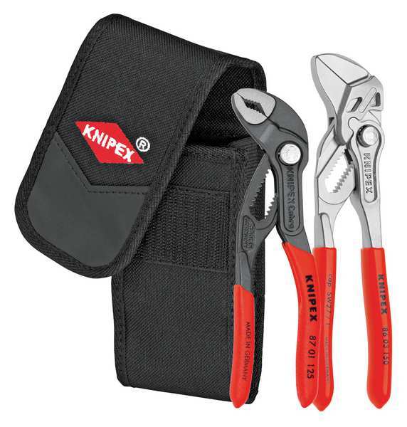 2 Piece Knipex Cobra Plastic Grip Plier Wrench Set Dipped Handle