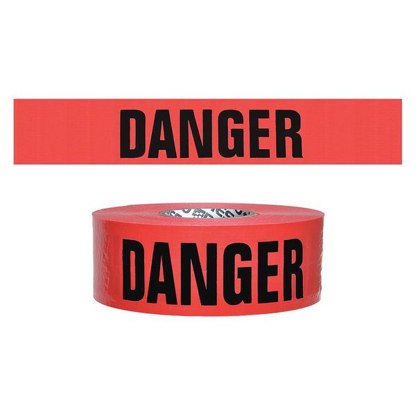 Barricade Tape, Danger, 500 ft., 5 mil