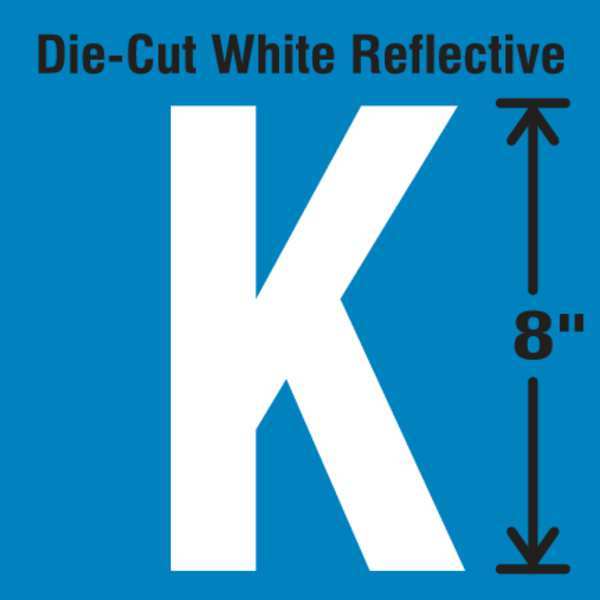 Die-Cut Reflective Letter Label,  K