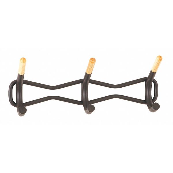 Wall Rack, Family Coat, 3 Hook, Blk