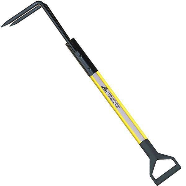 Rubbish Hook,  6 ft. Dog Bone Pole,  HiViz Yellow,  D-Handle