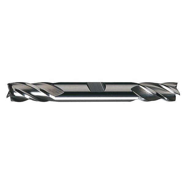 4-Flute HSS Center Cutting Square Double End Mill Cleveland HD-4C Bright 3/8x3/8x3/4x3-1/2