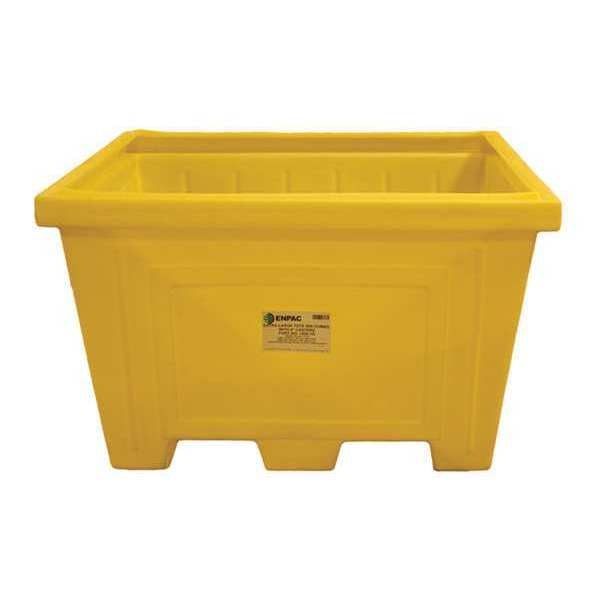Yellow Storage Tote,  Plastic,  30.06 cu ft Volume Capacity