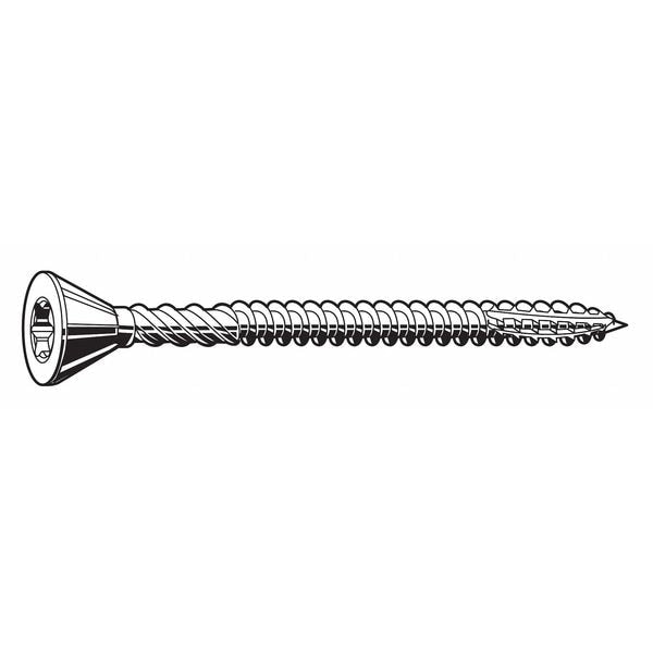 Deck Screw,  #10 x 1-5/8 in,  Steel Flat Head Torx Drive,  200 PK