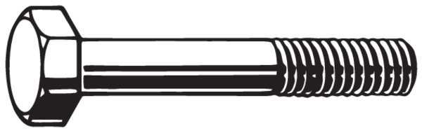 Grade A490,  3/4"-10 Structural Bolt,  Plain Steel,  3 in L,  10 PK