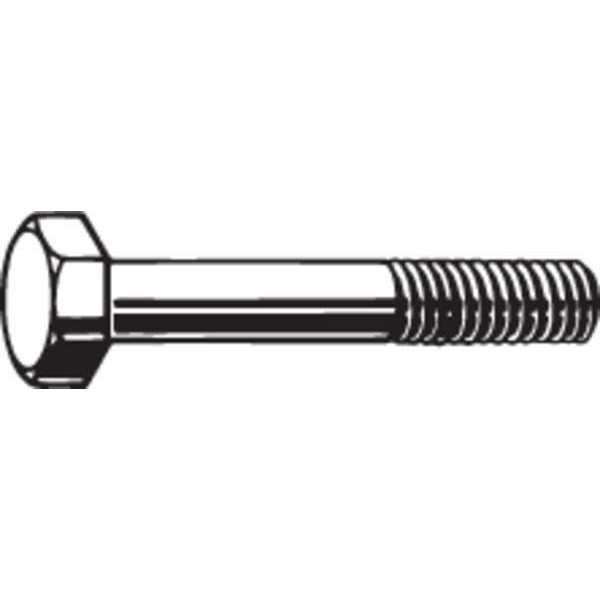 Grade A325,  1-1/8"-7 Structural Bolt,  Plain Steel,  10 in L,  5 PK
