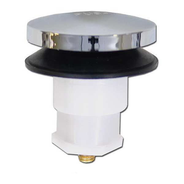 Tub Drain Stopper,  1-1/4 in Overall Dia,  Fits Max Drain Size of 1-3/16 in,  Toe Touch,  Plastic