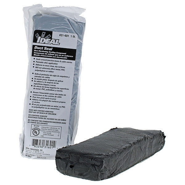 Sealant,  1 lb,  Dark Gray,  Non-drying synthetic polymers and oils Base
