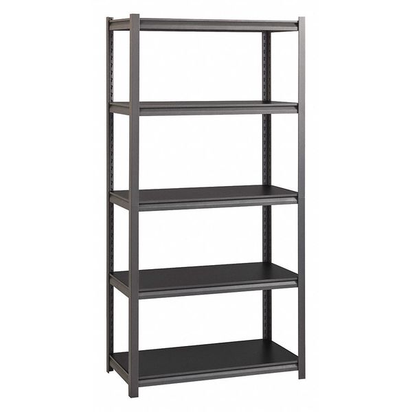 Boltless Shelving Unit,  18"D x 36"W x 72"H,  5 Shelves,  Steel