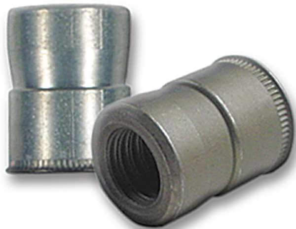 Swaged Rivet Nut,  #10-24 Dia./Thread Size,  0.306 in Head Dia.,  0.37 in L,  Steel,  100 PK