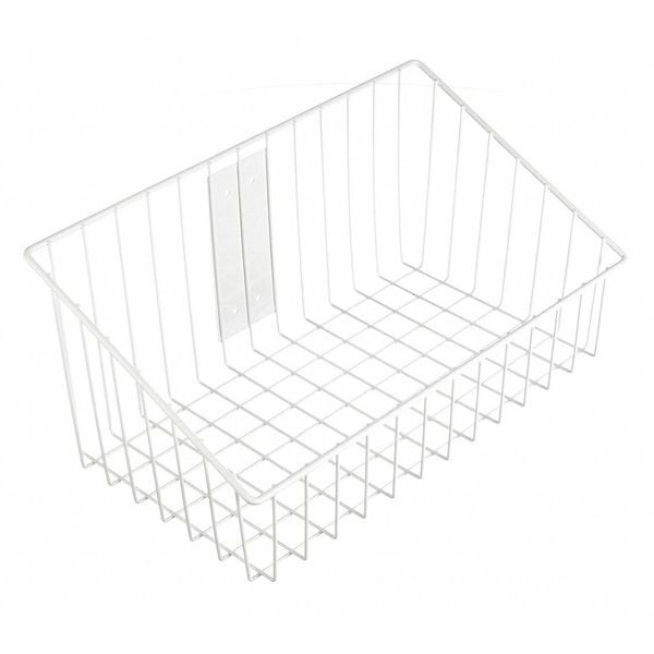 White Rectangular Storage Basket,  Stainless Steel