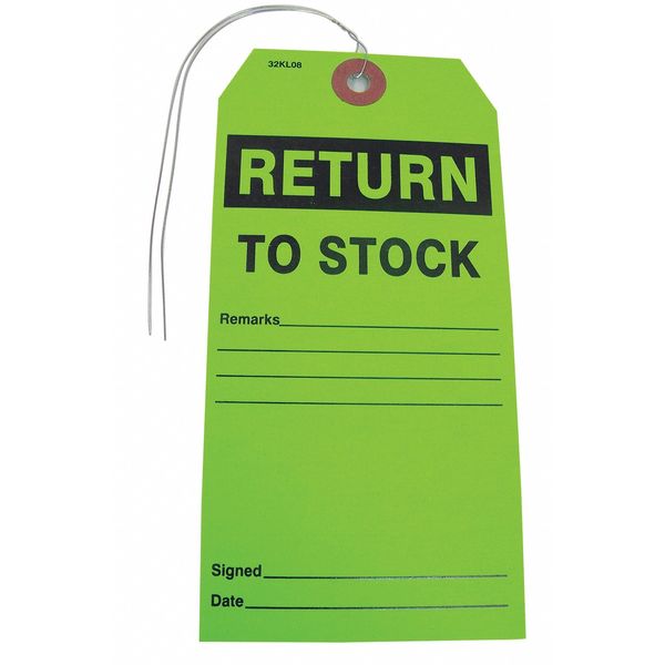 Return to Stock Tag, 2-7/8 in. W, PK25