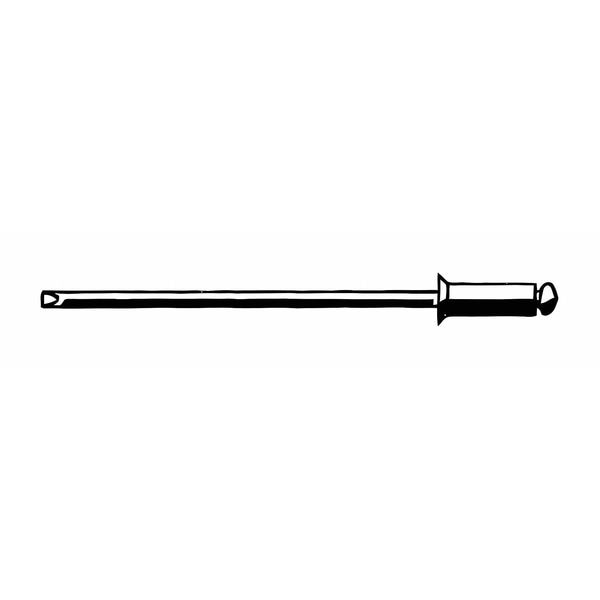 Blind Rivet,  Countersunk Head,  3/16 in Dia.,  0.45 in L,  Aluminum Body,  250 PK