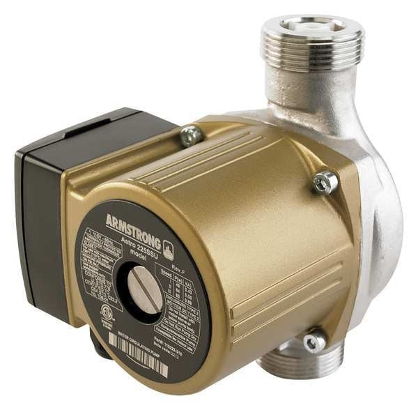 Hot Water Circulator Pump, 1/9 hp, 115V, 1 Phase, Union Connection