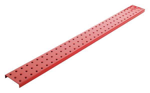 Pegboard, 3in.Hx32in.W, Metal, Red, PK2