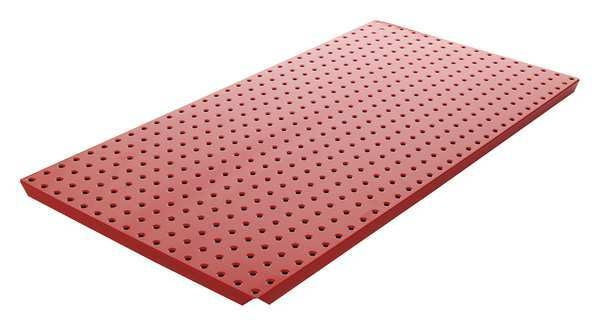 Pegboard, 16in.Hx32in.W, Metal, Red, PK2