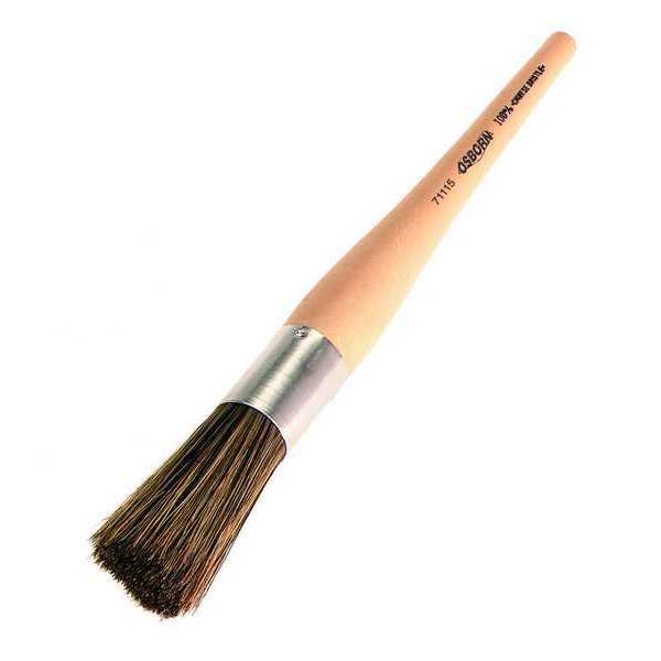 #4 Round Sash Paint Brush,  China Hair Bristle,  Plastic Handle,  1