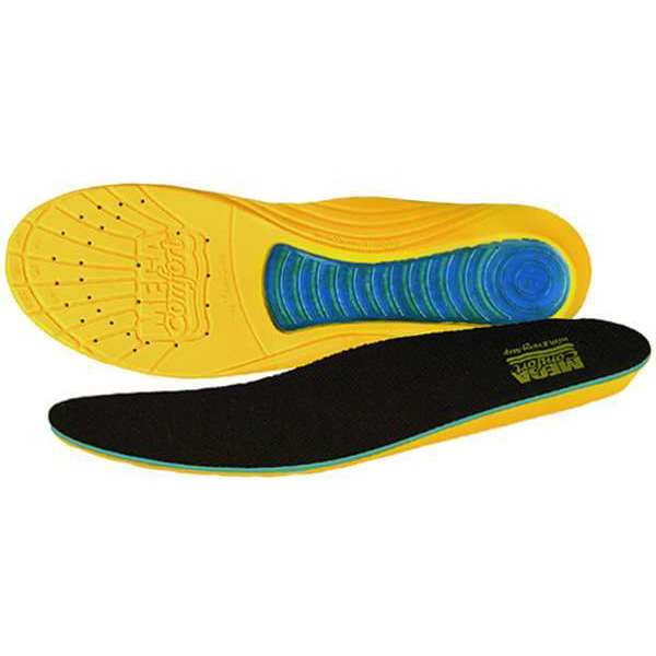 MegaSole Insole,  Gel,  Medium/High Arch Type,  Yellow/Black,  Men's 6-7,  Women's 8-9,  1 Pair