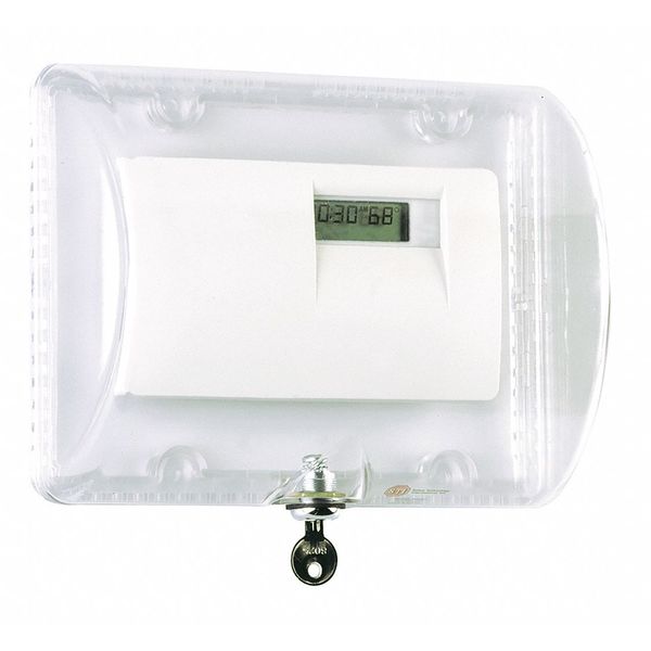 Flush Mount Clear Poly Thermostat Cover W/Key Lock 5-3/8" H x 8-1/2"W