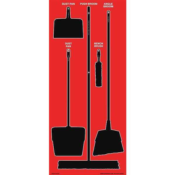 Store-Boards™, 68x30 in, Black/Red, Ultra Aluma-Lite™
