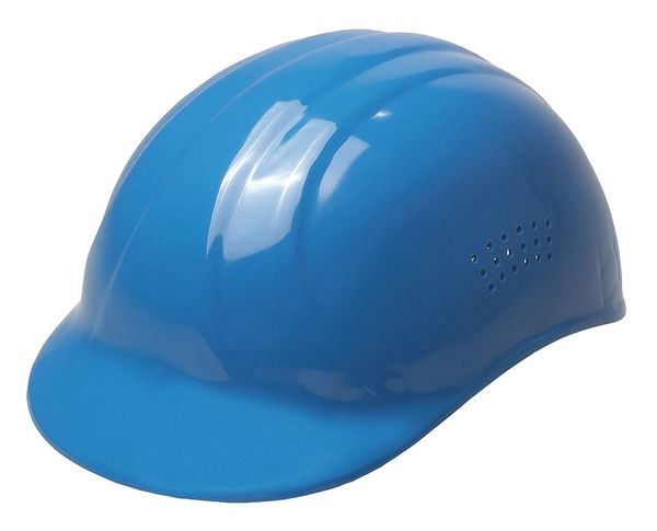 Vented Bump Cap,  Front Brim,  4-Point Pinlock Suspension,  Fits Hat Size 6 1/2 to 7 3/4,  Blue