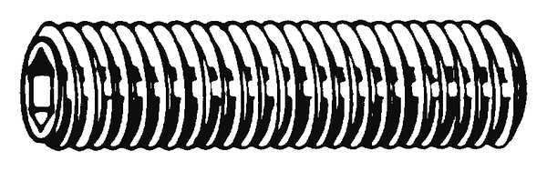 Socket Set Screw, Flat, M4x0.70mmx4mm, PK25