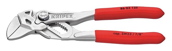 5 in Knipex Cobra Straight Jaw Plier Wrench Smooth,  Plastic Grip