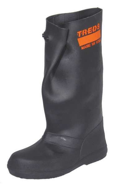 Overboots, L, Pull On, 17in H, Blk, PR
