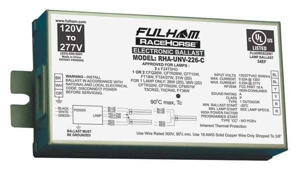 CFL Ballast, Electr, 120 to 277V, 5-1/16inL