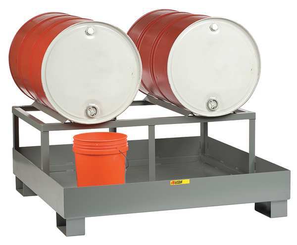 Spill Control Platform w/Drum Rack, 66gal