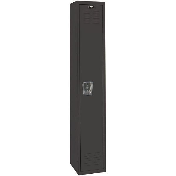 Wardrobe Locker,  12 in W,  18 in D,  72 in H,  (1) Tier,  (1) Wide,  Black