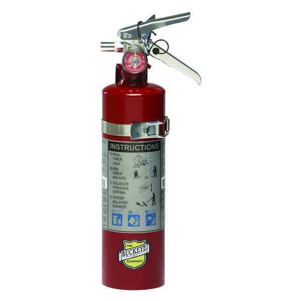 Fire Extinguisher,  Class ABC,  UL Rating 1A:10B:C,  Rechargeable,  2.5 lb capacity,  15 ft Range