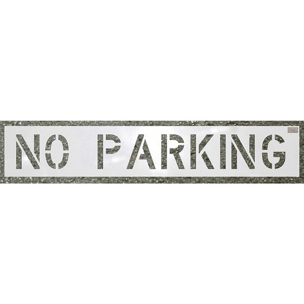 Stencil, No Parking, 10 x 36 In.